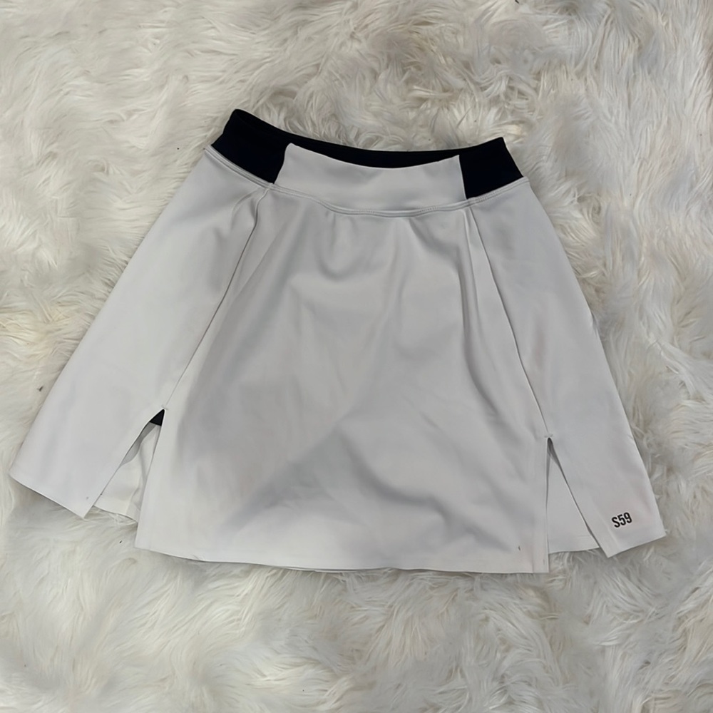 splits59 navy and white tennis skirt